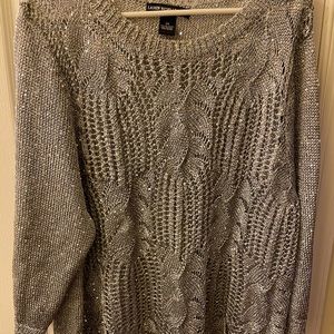 Knit Pullover Sweater with Sparkles